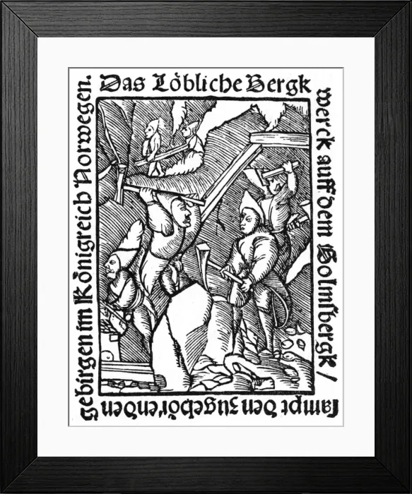 Framed Print : Norwegian Miners / 1540 Framed Print : Norwegian Miners / 1540