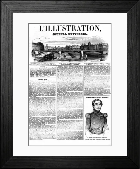 Framed Print : First Edition of L ILLUSTRATION 1843 Framed Print : First Edition of L ILLUSTRATION 1843