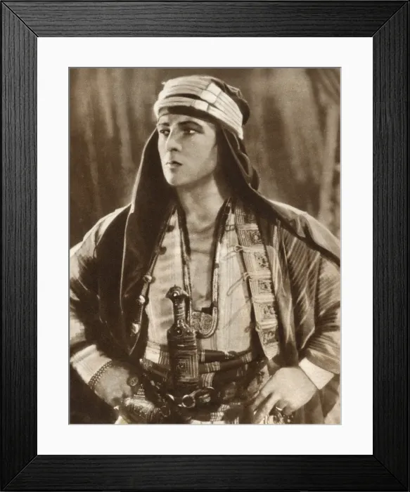 Framed Print : Rudolph Valentino / Sepia Framed Print : Rudolph Valentino / Sepia