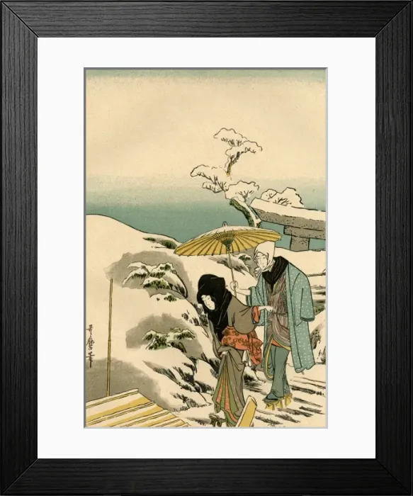 Framed Print : Social / Japan Snow 18C Framed Print : Social / Japan Snow 18C