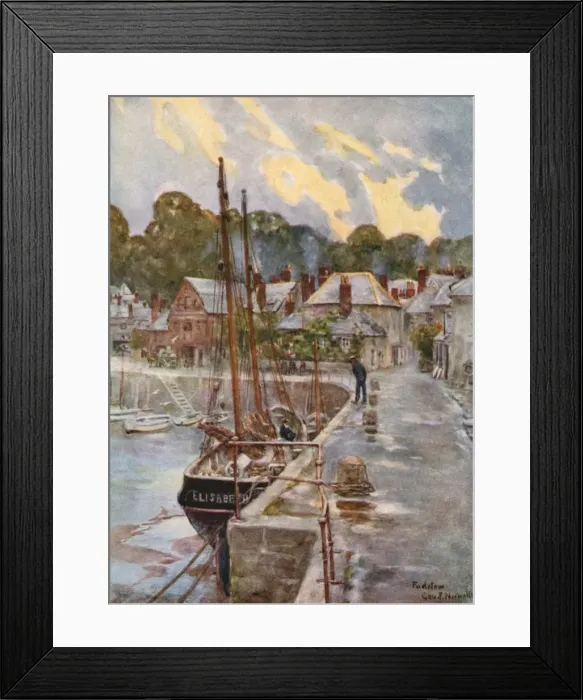 Framed Print : Padstow / Cornwall 1915 Framed Print : Padstow / Cornwall 1915