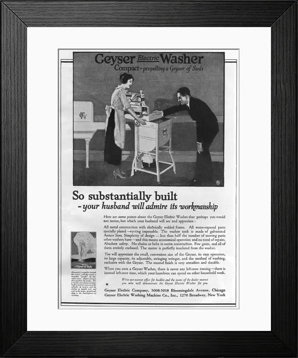 Framed Print : Geyser Washing Machine Framed Print : Geyser Washing Machine