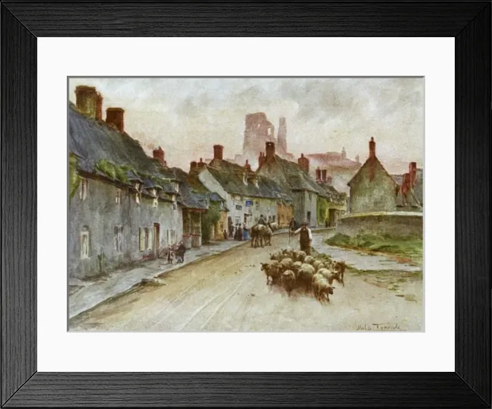 Framed Print : Wessex / Corfe Castle 1906 Framed Print : Wessex / Corfe Castle 1906