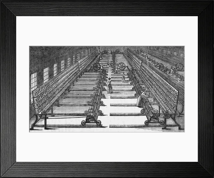 Framed Print : Cotton Mule Spinning Framed Print : Cotton Mule Spinning