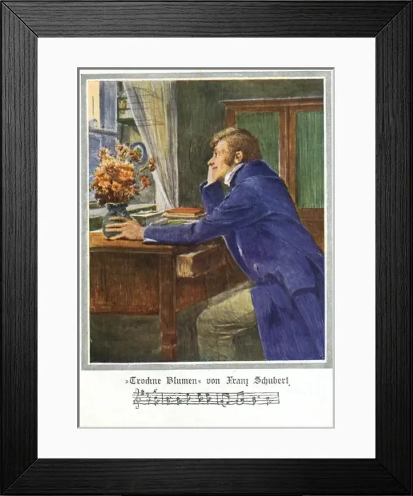 Framed Print : Schubert  /  Trockne Blumen