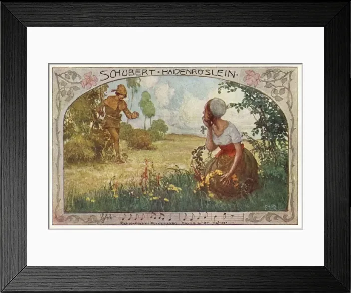 Framed Print : Schubert  /  Heidenroslein