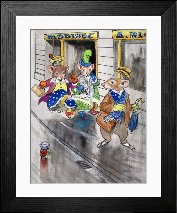 Framed Print : The Town Mouse and the Country Mouse Framed Print : The Town Mouse and the Country Mouse