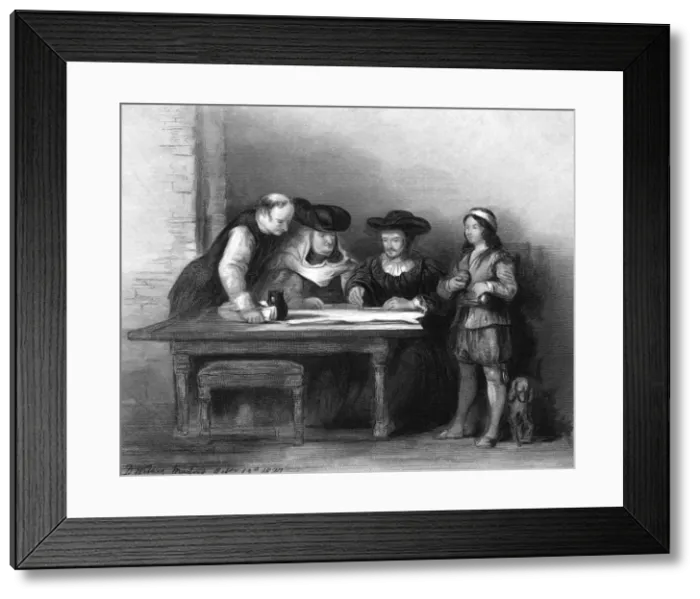 Framed Print : Columbus Deathbed Framed Print : Columbus Deathbed