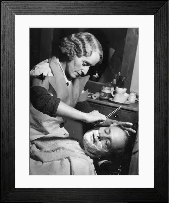 Framed Print : Cut Throat Shave Framed Print : Cut Throat Shave