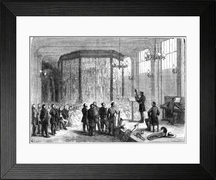 Framed Print : Sax in Showroom 1864 Framed Print : Sax in Showroom 1864