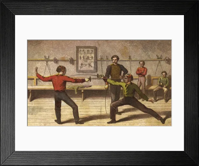 Framed Print : Fencing C1850 Framed Print : Fencing C1850