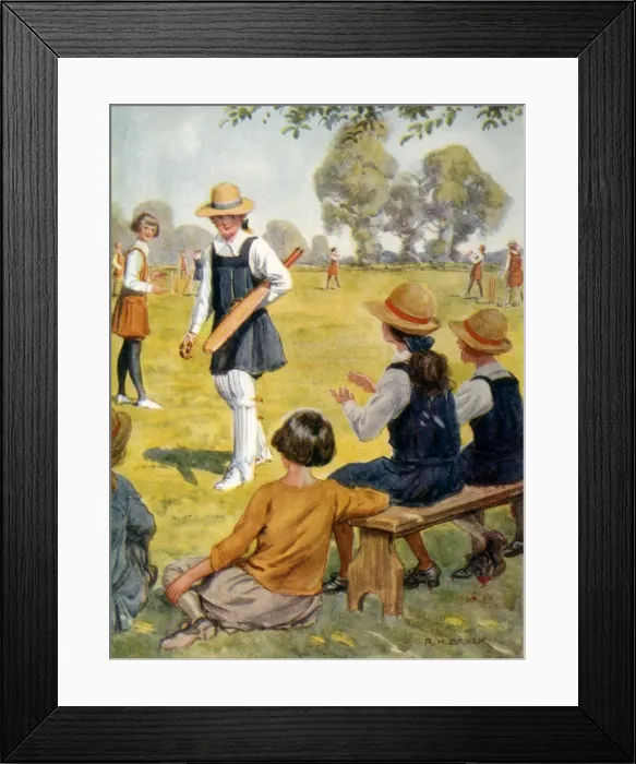 Framed Print : Cricket at Girls School Framed Print : Cricket at Girls School