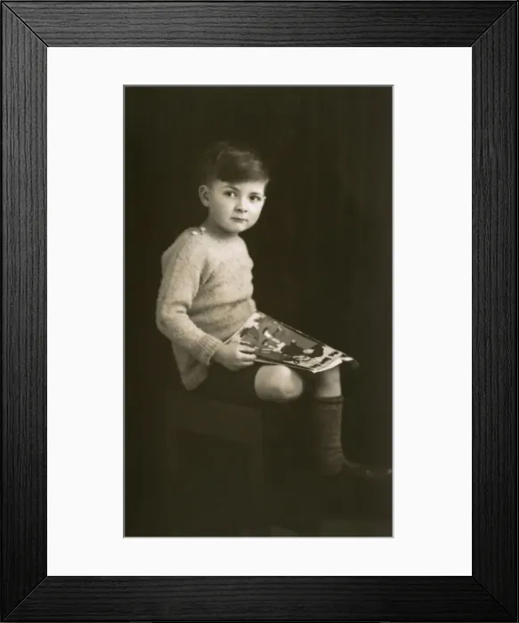 Framed Print : Boy with Book on Lap Framed Print : Boy with Book on Lap