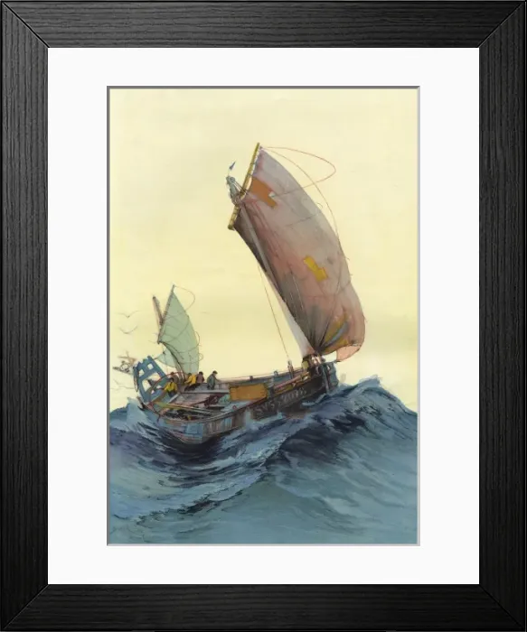 Framed Print : French Sail Fishing Boat Framed Print : French Sail Fishing Boat