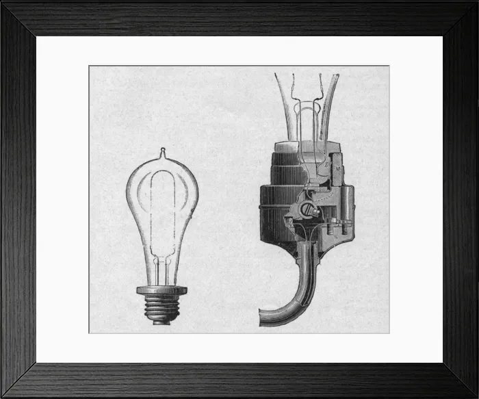 Framed Print : Edisons Lamp / Original Framed Print : Edisons Lamp / Original