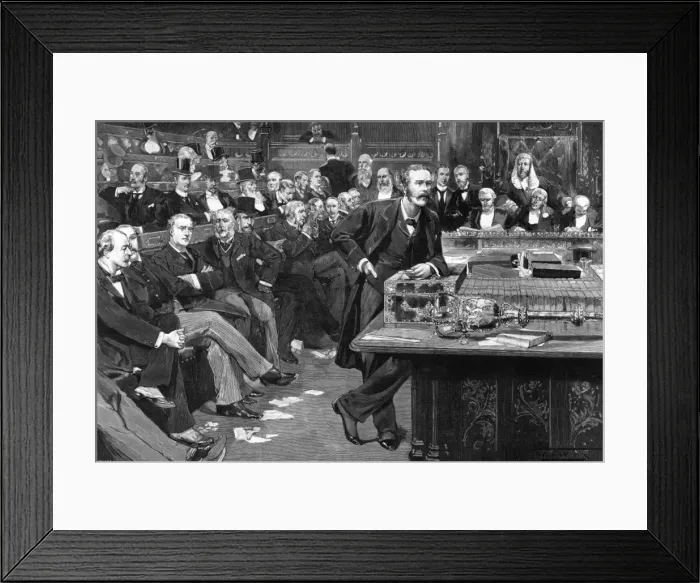 Framed Print : Balfour in Commons / 1892 Framed Print : Balfour in Commons / 1892
