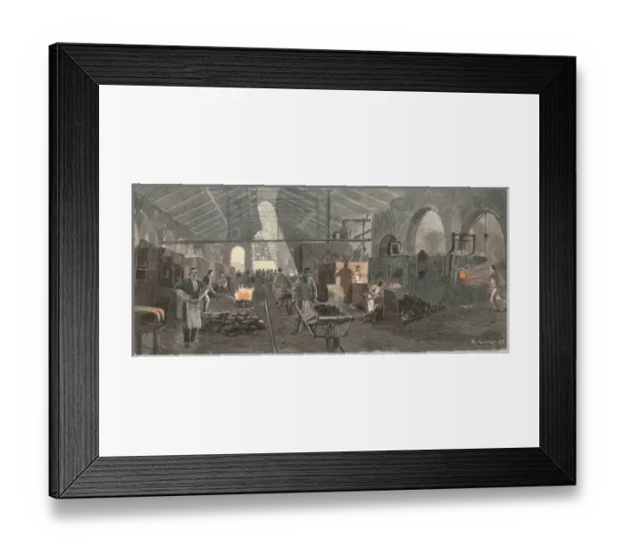 Framed Print : Ironworks, Germany, 1901 Framed Print : Ironworks, Germany, 1901