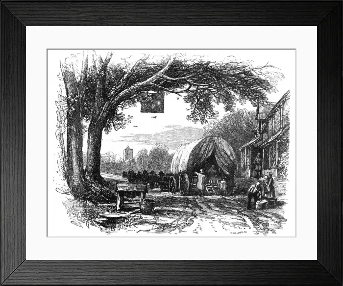Framed Print : C18 Wagon at Inn Framed Print : C18 Wagon at Inn