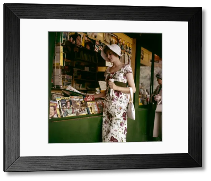 Framed Print : Magazine Stall 1959 Framed Print : Magazine Stall 1959