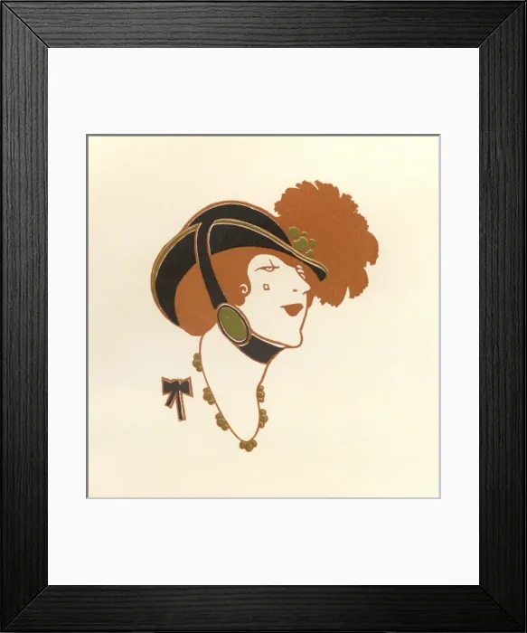 Framed Print : Hat with Chin Strap 1913 Framed Print : Hat with Chin Strap 1913