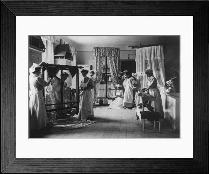 Framed Print : Housemaids / Curtains 1900 Framed Print : Housemaids / Curtains 1900
