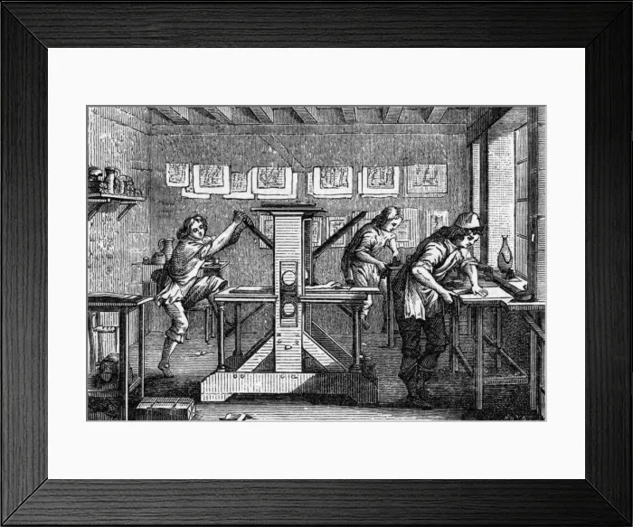 Framed Print : Taking a Print (Cochin) Framed Print : Taking a Print (Cochin)