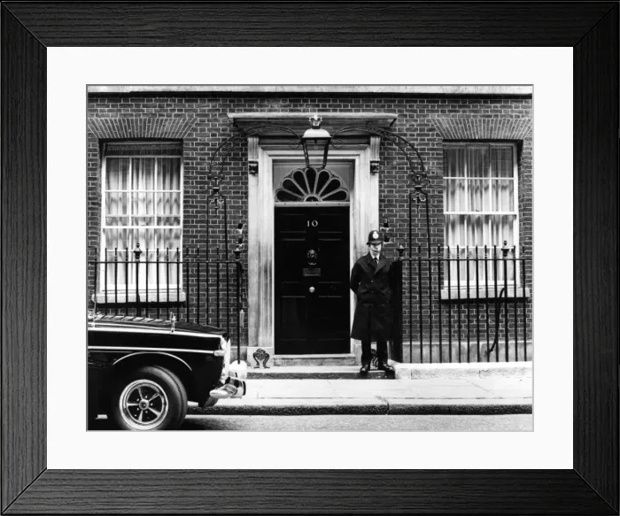 Framed Print : Policeman Outside No. 10 Framed Print : Policeman Outside No. 10