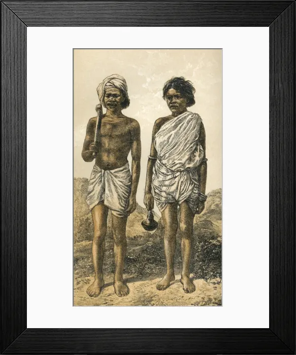 Framed Print : Gond Male and Female Framed Print : Gond Male and Female