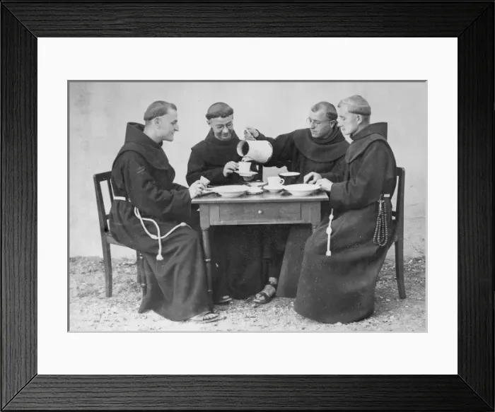 Framed Print : Monks Tea Time 1930S Framed Print : Monks Tea Time 1930S