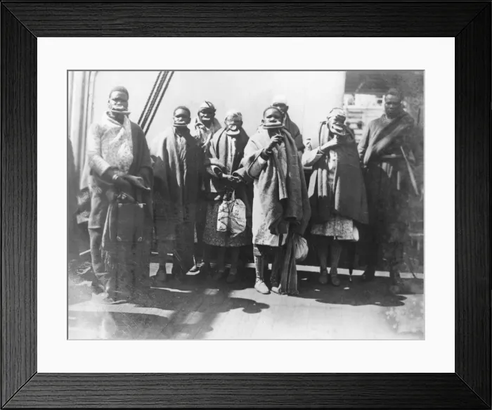 Framed Print : African Lip Plates Framed Print : African Lip Plates