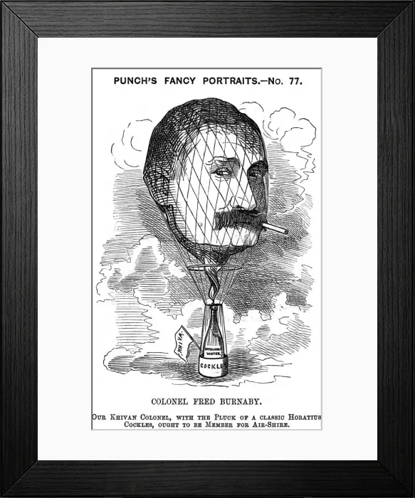 Framed Print : Burnaby, Caricature Framed Print : Burnaby, Caricature
