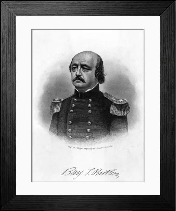 Framed Print : Benjamin Franklin Butler Framed Print : Benjamin Franklin Butler
