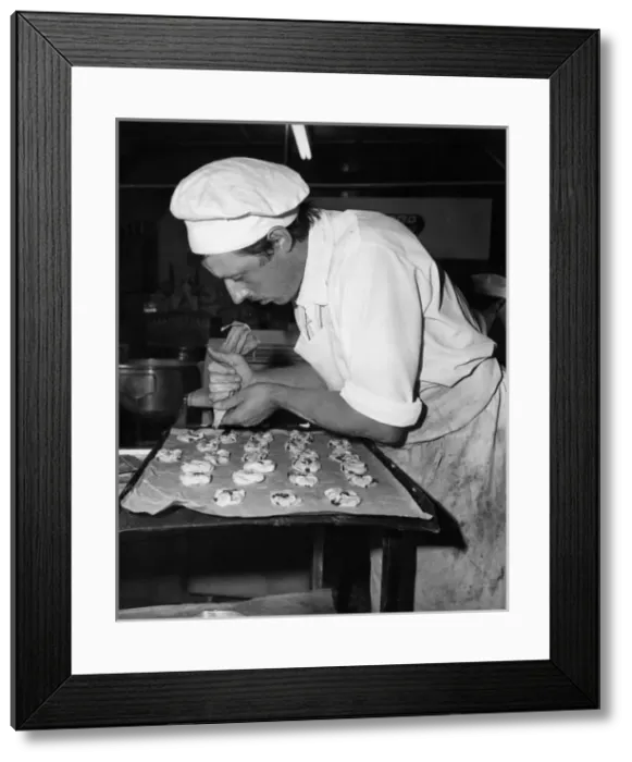 Framed Print : Baker Baking Cakes Framed Print : Baker Baking Cakes