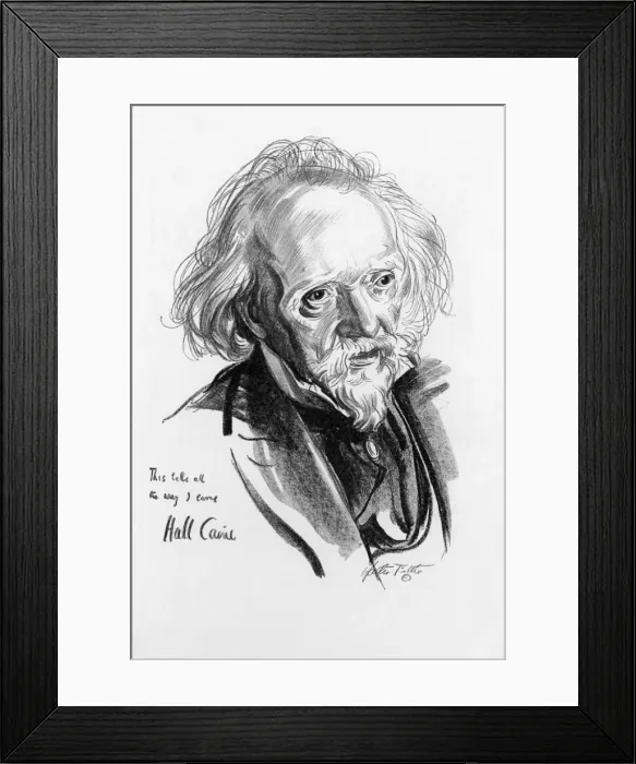 Framed Print : Hall Caine, Writer Framed Print : Hall Caine, Writer