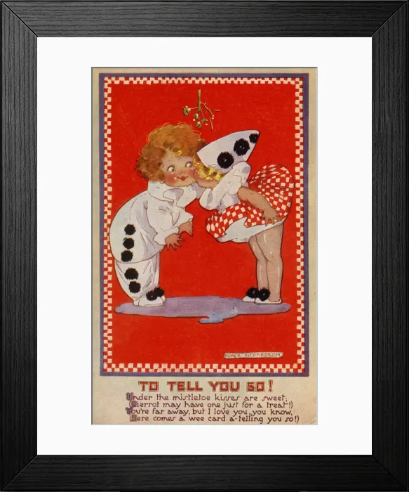 Framed Print : Kiss under the mistletoe Framed Print : Kiss under the mistletoe