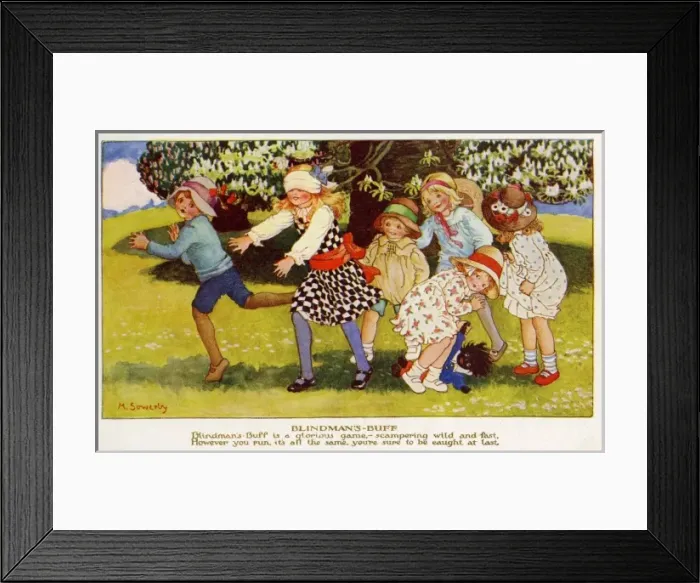Framed Print : M Sowerby. Blindmans buff Framed Print : M Sowerby. Blindmans buff