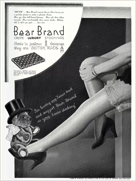 Advert for Stockings by Bear Brand 1933