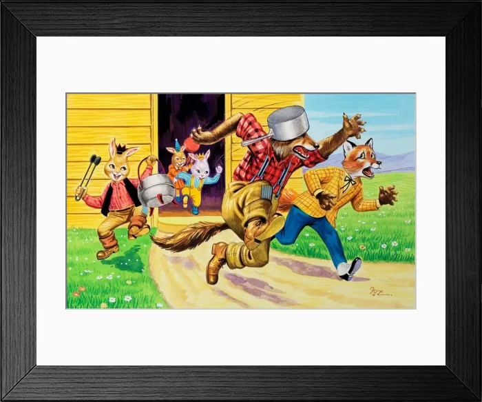Framed Print : Brer Rabbit, friends and saucepans Framed Print : Brer Rabbit, friends and saucepans