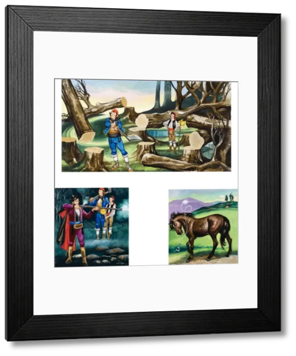 Framed Print : Illustrations for Michael and the Mighty Men Framed Print : Illustrations for Michael and the Mighty Men