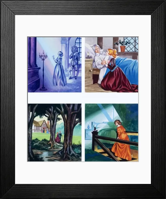Framed Print : Illustrations for Beauty and the Beast Framed Print : Illustrations for Beauty and the Beast