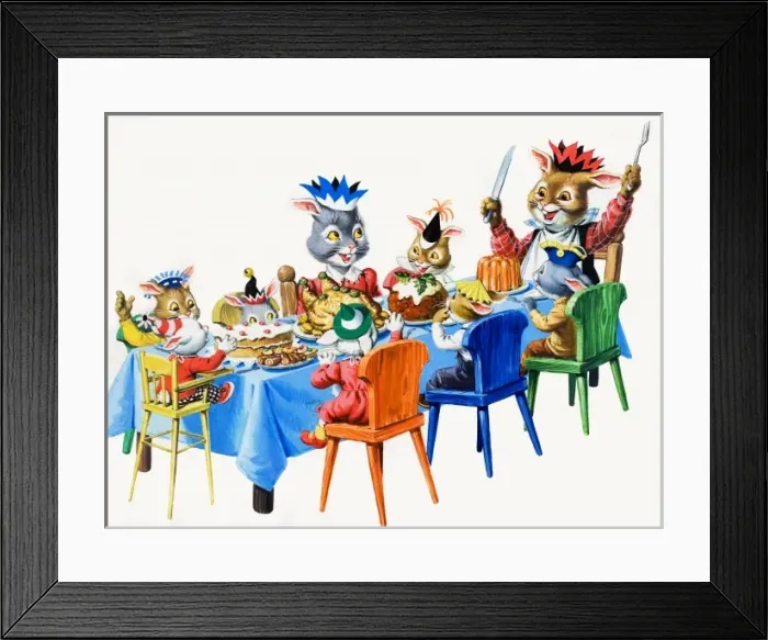 Framed Print : Brer Rabbits Christmas Meal Framed Print : Brer Rabbits Christmas Meal
