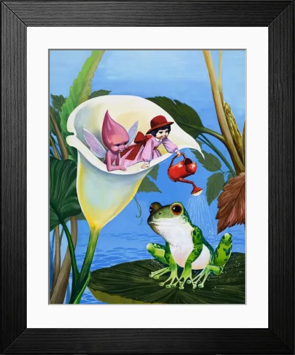 Framed Print : Sally and the Rain Fairies Framed Print : Sally and the Rain Fairies