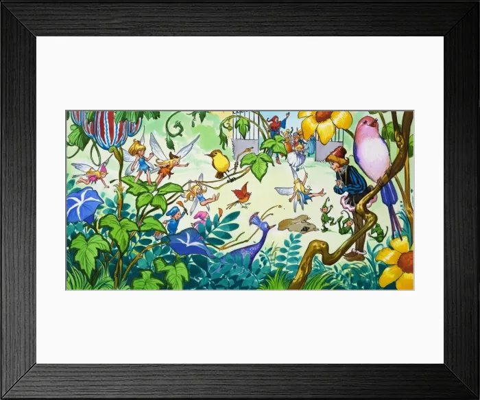 Framed Print : Fairies in the garden Framed Print : Fairies in the garden