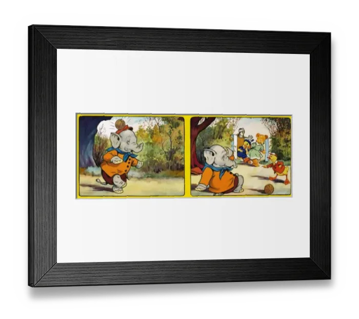 Framed Print : Elephant being hit by a ball Framed Print : Elephant being hit by a ball