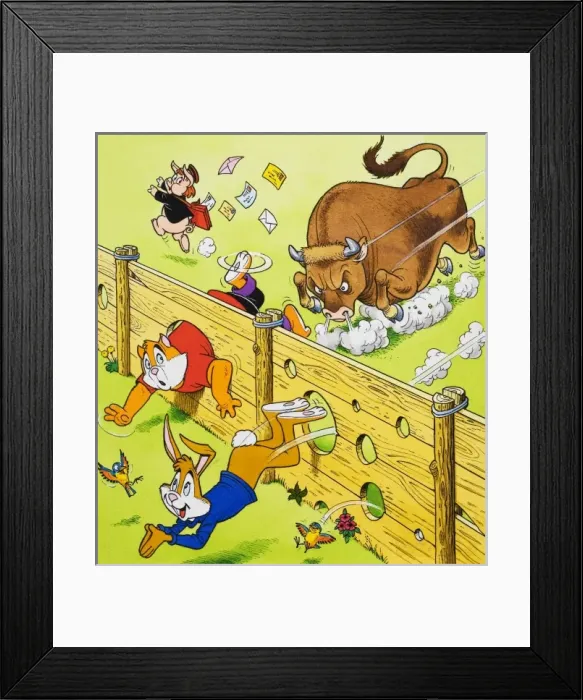 Framed Print : Charging bull Framed Print : Charging bull