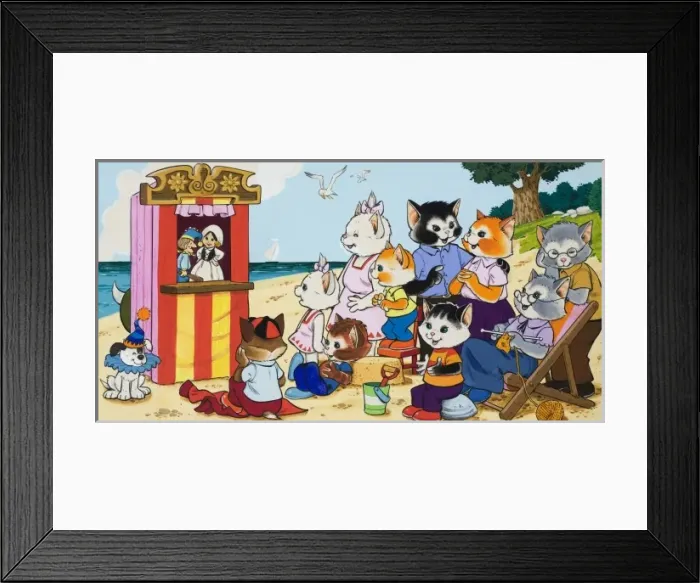 Framed Print : Punch and Judy show at the seaside Framed Print : Punch and Judy show at the seaside