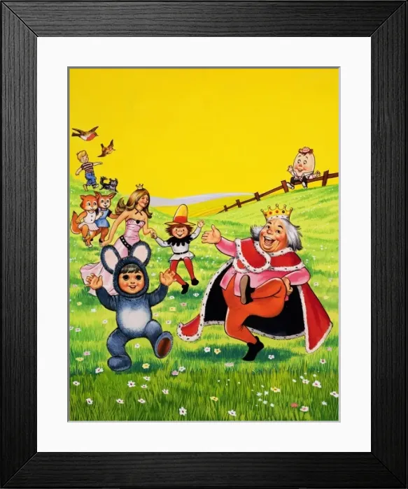 Framed Print : Nursery characters dancing Framed Print : Nursery characters dancing