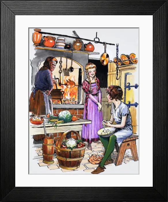 Framed Print : Boy peeling potatoes Framed Print : Boy peeling potatoes