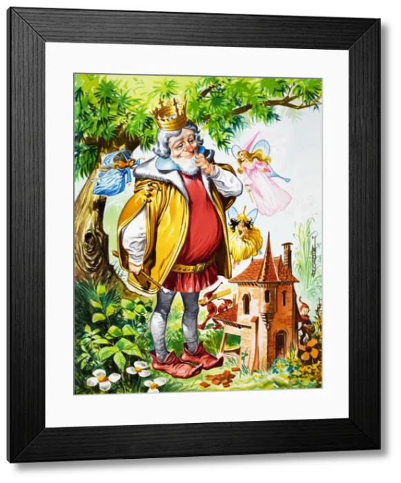 Framed Print : King with Fairies Framed Print : King with Fairies
