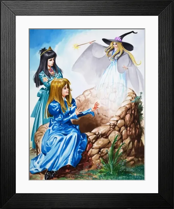 Framed Print : Girls with fairy Framed Print : Girls with fairy